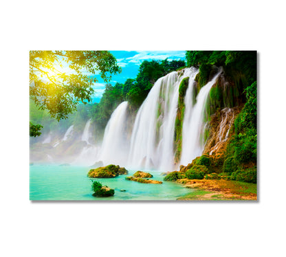 Ban Gioc Detian Waterfall Asia Canvas Print-Canvas Print-CetArt-1 Panel-24x16 inches-CetArt