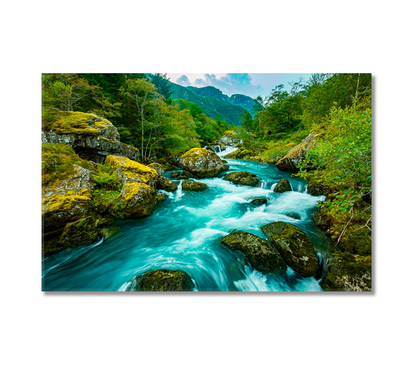 Geiranger Fjord Norway Canvas Print-Canvas Print-CetArt-1 Panel-24x16 inches-CetArt