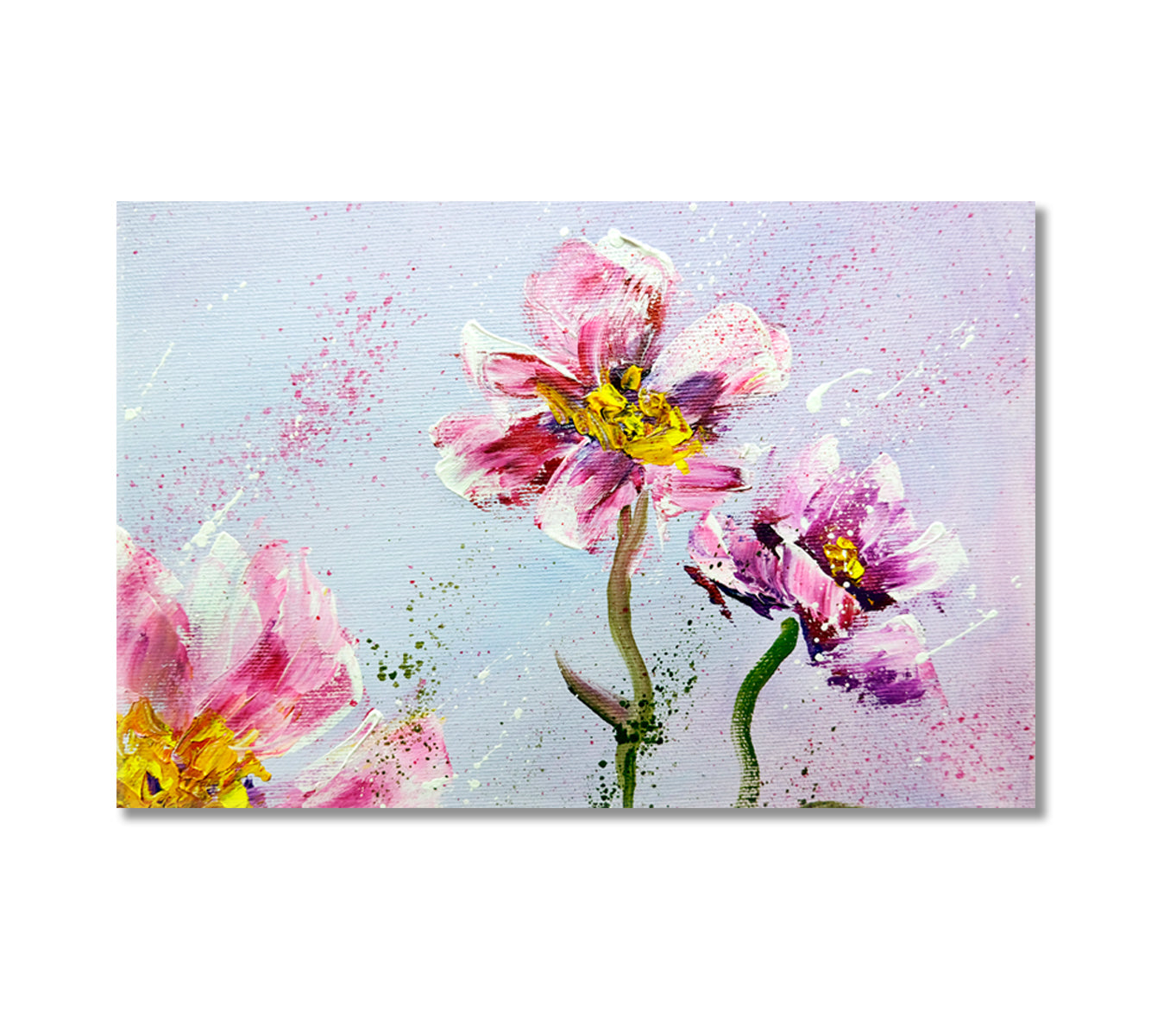 Abstract Tender Peonies Canvas Print-Canvas Print-CetArt-1 Panel-24x16 inches-CetArt