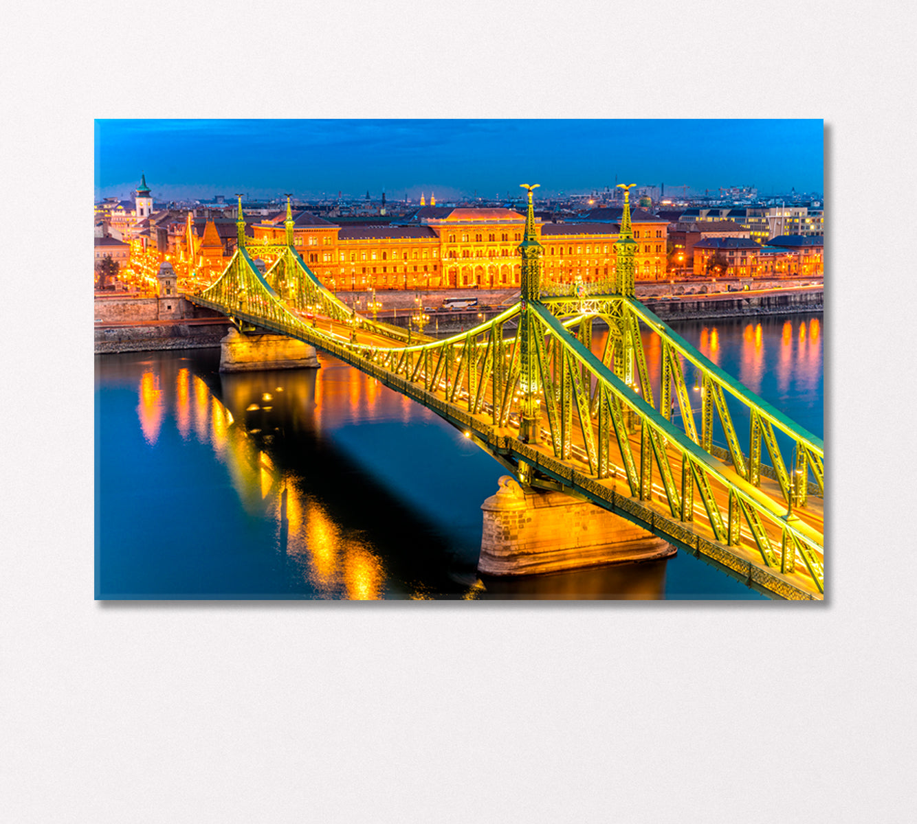 Liberty Bridge Budapest Hungary Canvas Print-Canvas Print-CetArt-1 Panel-24x16 inches-CetArt