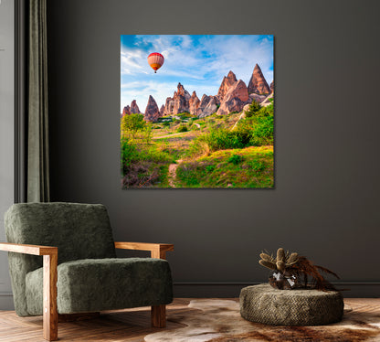 Hot Air Balloon Cappadocia Canvas Print-Canvas Print-CetArt-1 panel-12x12 inches-CetArt