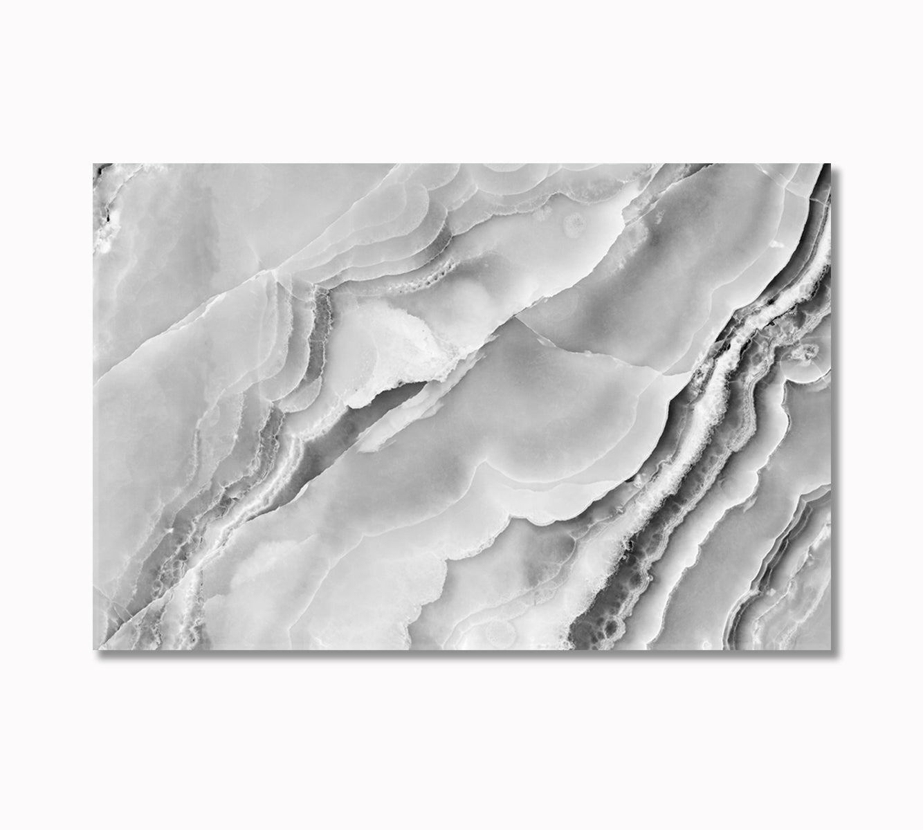 Natural White Marble Abstraction Canvas Print-Canvas Print-CetArt-1 Panel-24x16 inches-CetArt