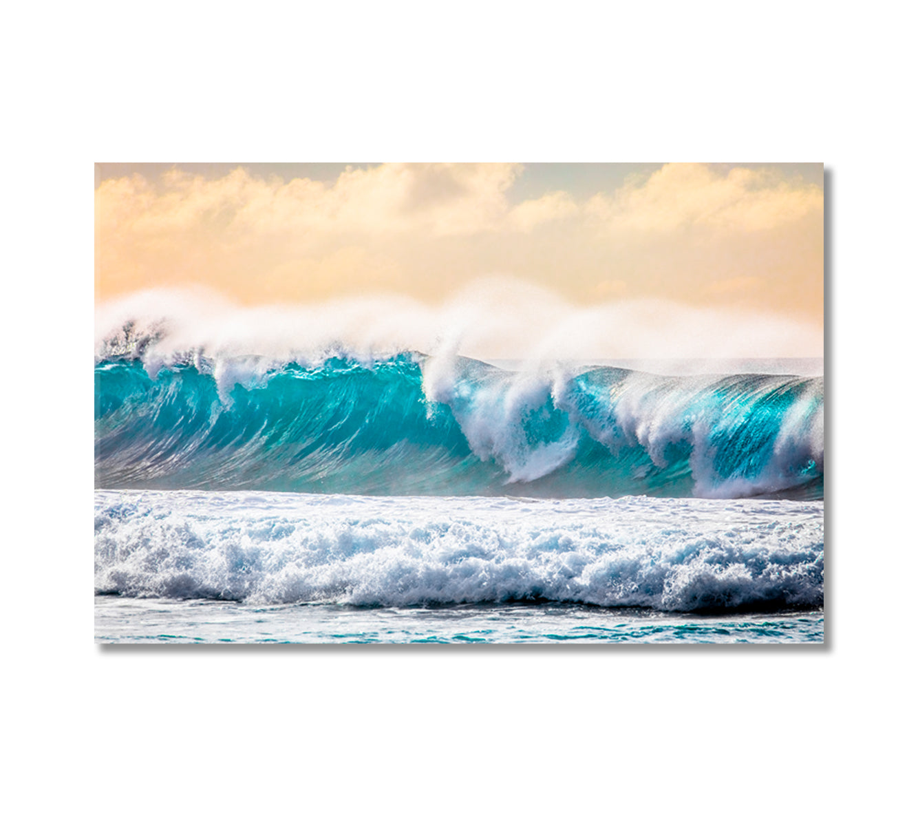 Raging Ocean Waves Hawaii Canvas Print-Canvas Print-CetArt-1 Panel-24x16 inches-CetArt