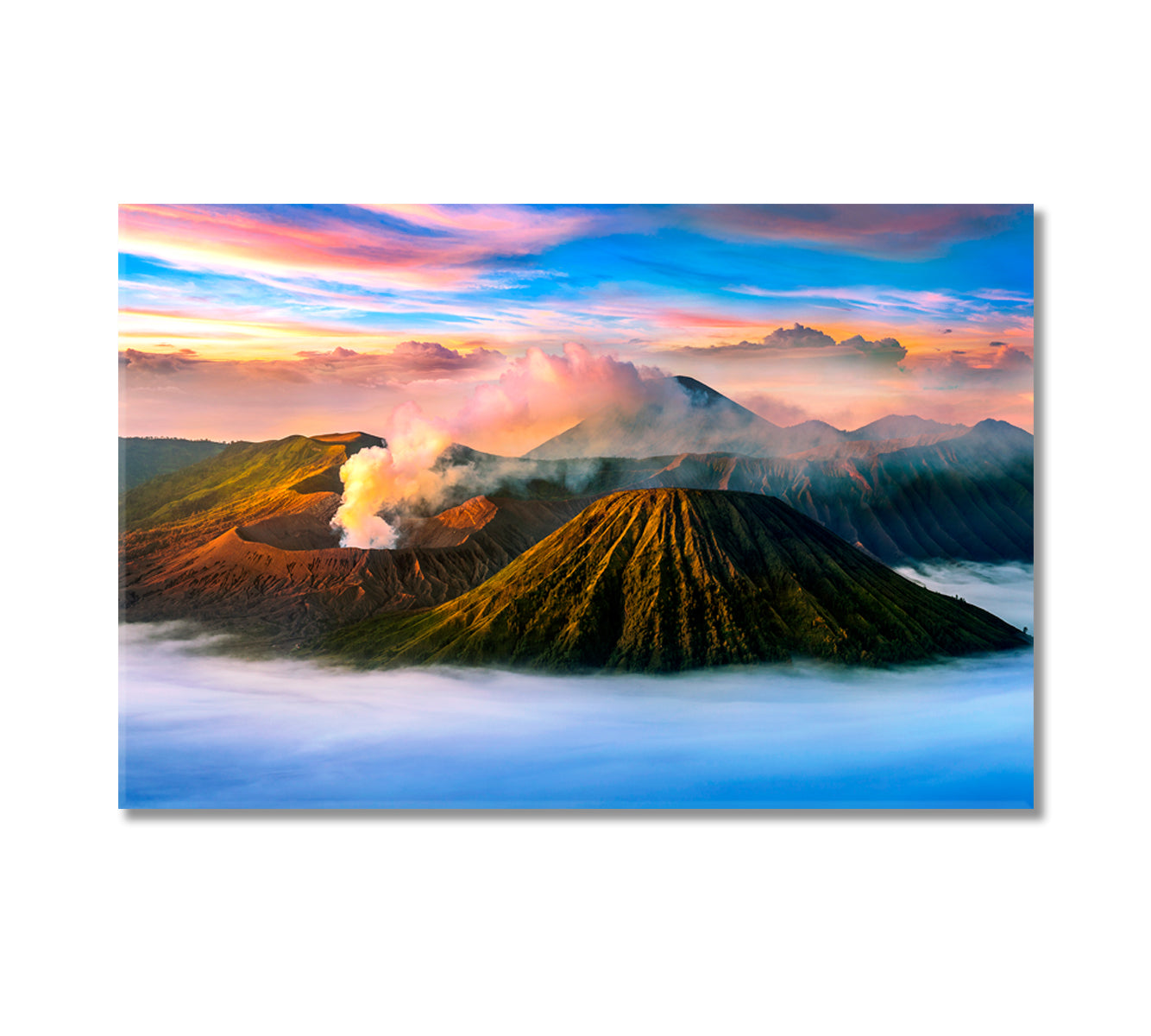 Bromo Volcano Tengger Semeru National Park Java Indonesia Canvas Print-Canvas Print-CetArt-1 Panel-24x16 inches-CetArt