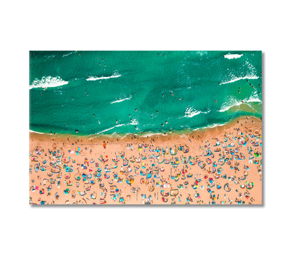 Crowded Beach at Baltic Sea Poland Canvas Print-Canvas Print-CetArt-1 Panel-24x16 inches-CetArt