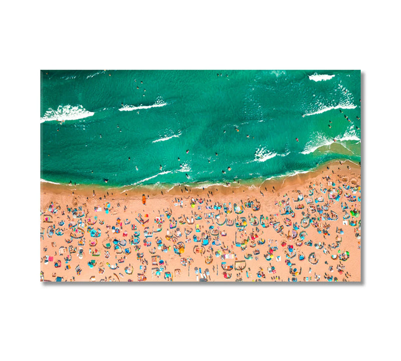Baltic sea aerial beach canvas print