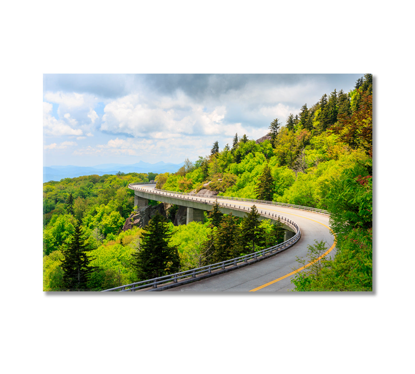 Blue Ridge Parkway Linn Cove Viaduct Canvas Print-Canvas Print-CetArt-1 Panel-24x16 inches-CetArt