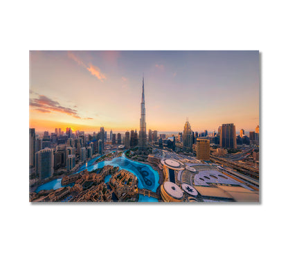 Burj Khalifa in Dubai Downtown Skyline United Arab Emirates Canvas Print-Canvas Print-CetArt-1 Panel-24x16 inches-CetArt