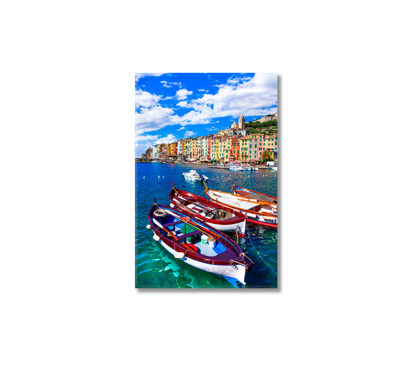 Cinque Terre Portovenere Fishing Village Italy Canvas Print-Canvas Print-CetArt-1 panel-16x24 inches-CetArt