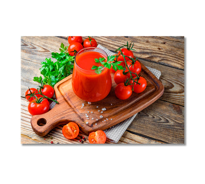 Glass of Fresh Tomato Juice Canvas Print-Canvas Print-CetArt-1 Panel-24x16 inches-CetArt