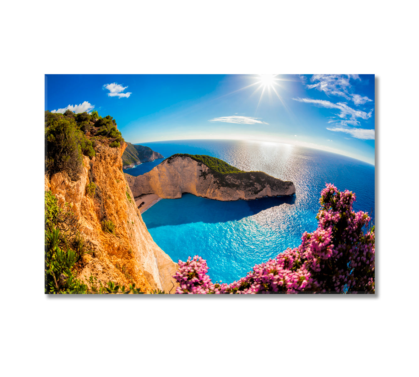 Blue Lagoon of Navagio Beach Zakynthos Island Greece Canvas Print-Canvas Print-CetArt-1 Panel-24x16 inches-CetArt