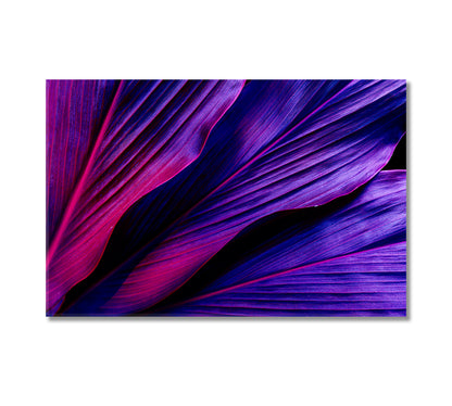 Purple Tropical Leaves Canvas Print-Canvas Print-CetArt-1 Panel-24x16 inches-CetArt