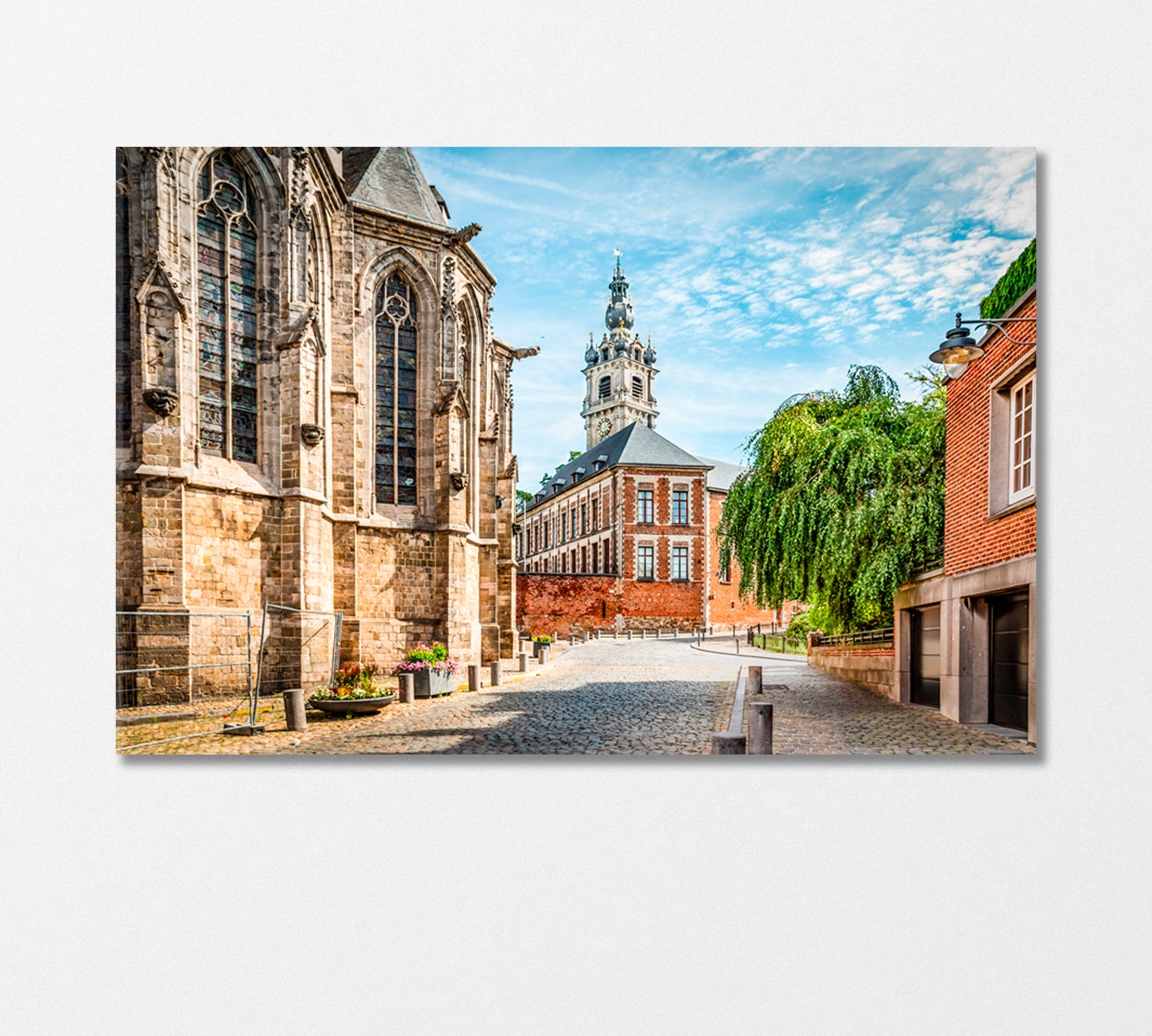 Old Church in Wallonia Belgium Canvas Print-Canvas Print-CetArt-1 Panel-24x16 inches-CetArt