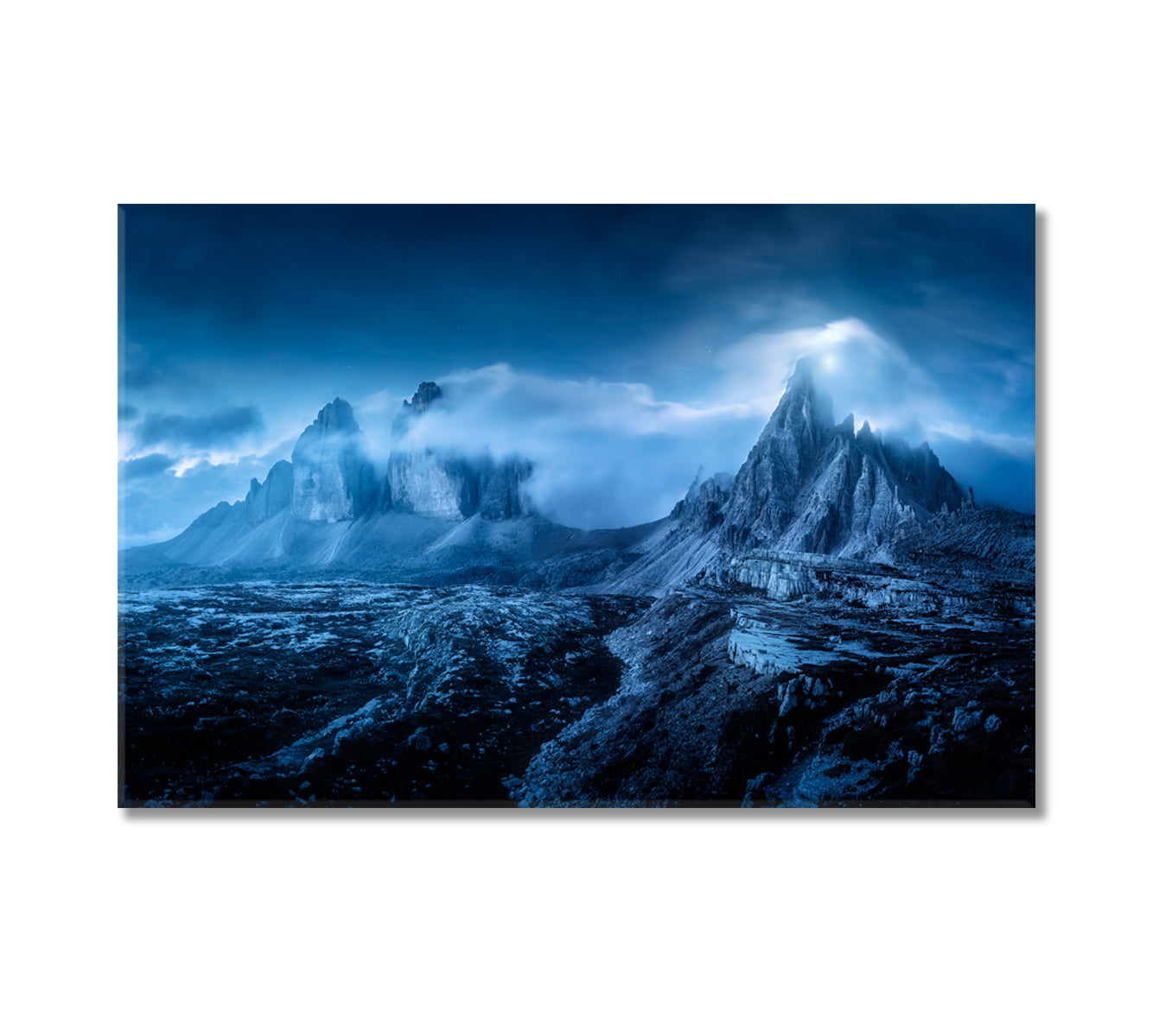 Amazing Landscape with Mountain Peaks Canvas Print-Canvas Print-CetArt-1 Panel-24x16 inches-CetArt