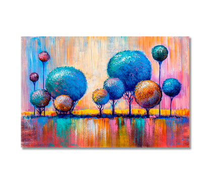 Colorful Trees Canvas Print-Canvas Print-CetArt-1 Panel-24x16 inches-CetArt