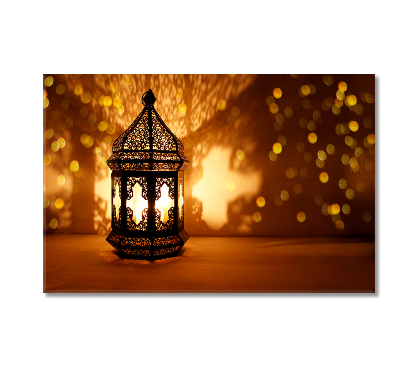 Ramadan Kareem Decorative Arabic Lantern Canvas Print-Canvas Print-CetArt-1 Panel-24x16 inches-CetArt