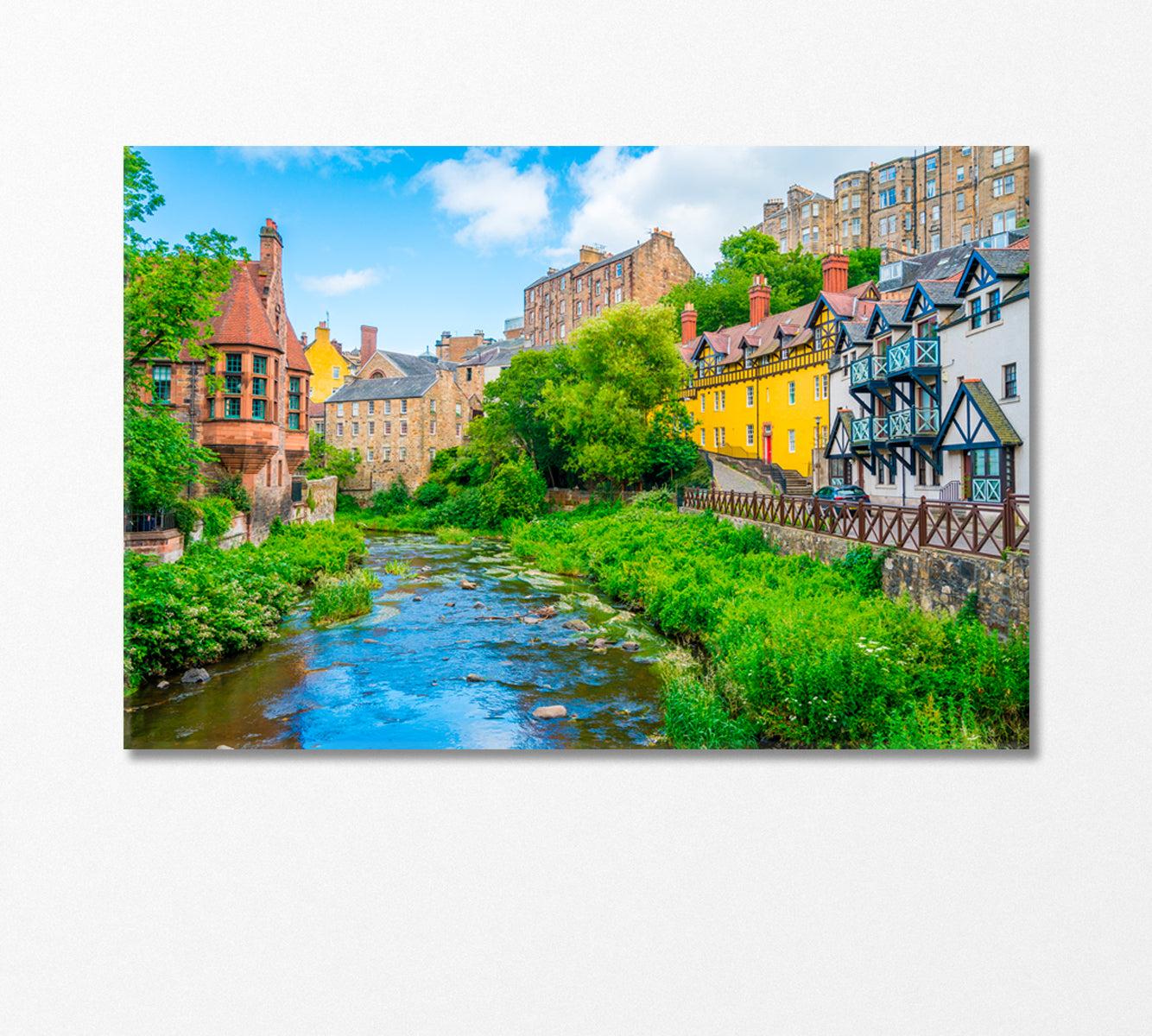 Scenic Dean Village Scotland Canvas Print-Canvas Print-CetArt-1 Panel-24x16 inches-CetArt