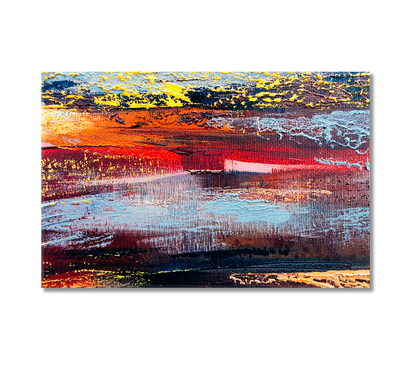 Modern Abstract Oil Brush Strokes Canvas Print-Canvas Print-CetArt-1 Panel-24x16 inches-CetArt