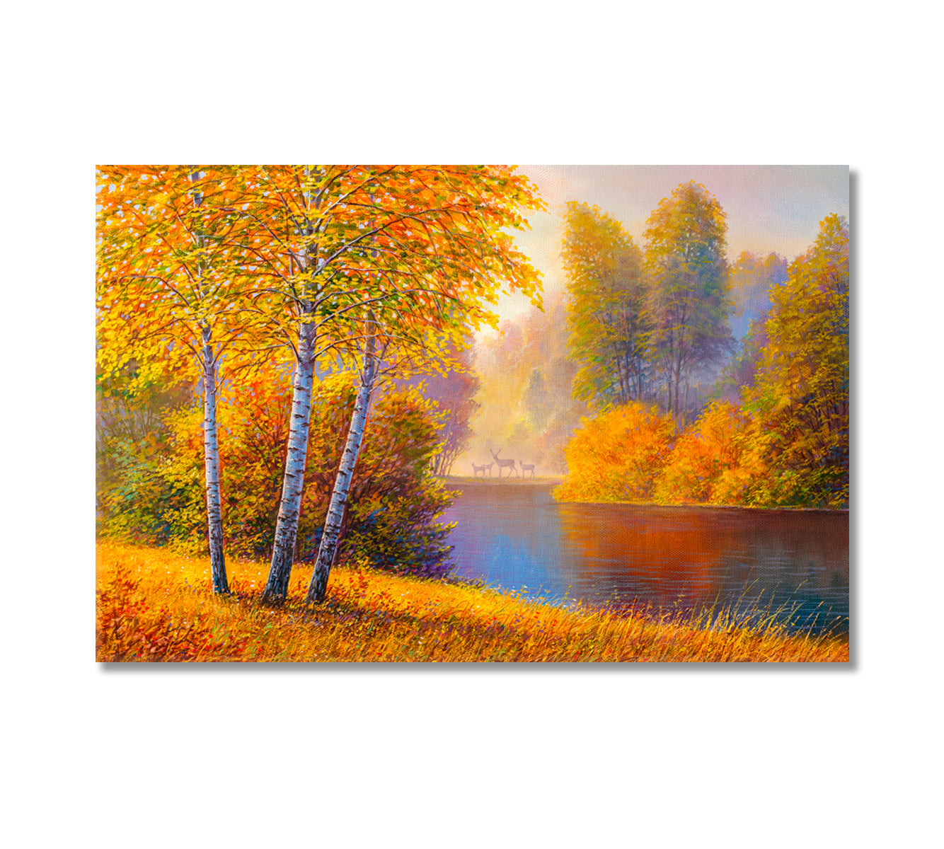 Bright Colorful Autumn Forest Canvas Print-Canvas Print-CetArt-1 Panel-24x16 inches-CetArt