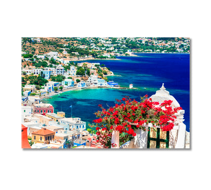 Beautiful Greek Island Leros Canvas Print-Canvas Print-CetArt-1 Panel-24x16 inches-CetArt