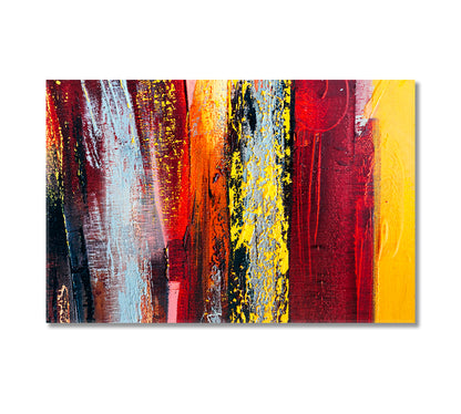 Colorful Abstract Oil Brush Strokes Canvas Print-Canvas Print-CetArt-1 Panel-24x16 inches-CetArt