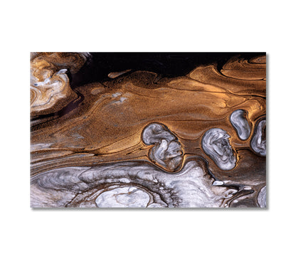 Abstract Bronze Wavy Marble Canvas Print-Canvas Print-CetArt-1 Panel-24x16 inches-CetArt