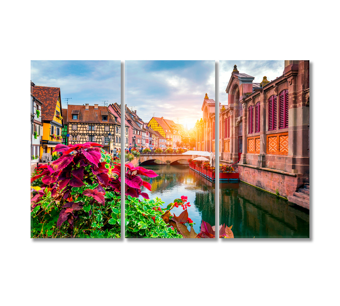 Little Venice Colmar Alsace France Canvas Print-Canvas Print-CetArt-3 Panels-36x24 inches-CetArt
