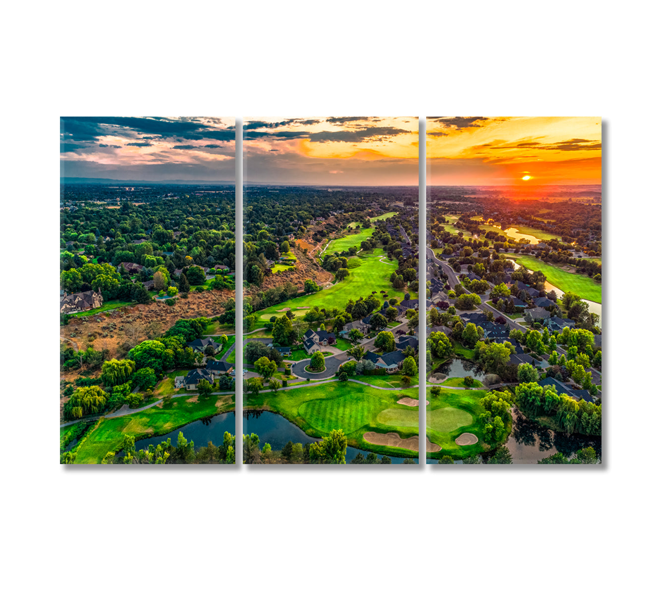 City of Trees Boise Idaho in Fall Canvas Print-Canvas Print-CetArt-3 Panels-36x24 inches-CetArt