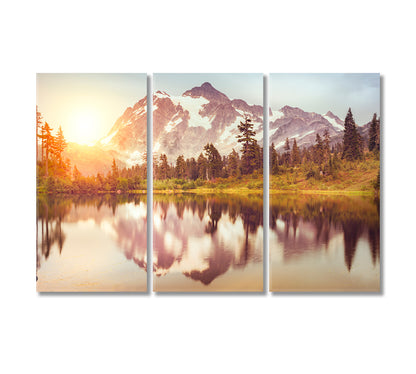 Mt Baker Snoqualmie National Forest Washington Canvas Print-Canvas Print-CetArt-3 Panels-36x24 inches-CetArt