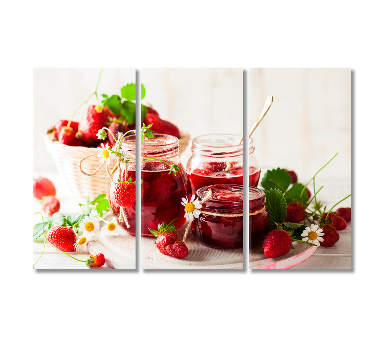Sweet Homemade Strawberry Jam Canvas Print-Canvas Print-CetArt-3 Panels-36x24 inches-CetArt