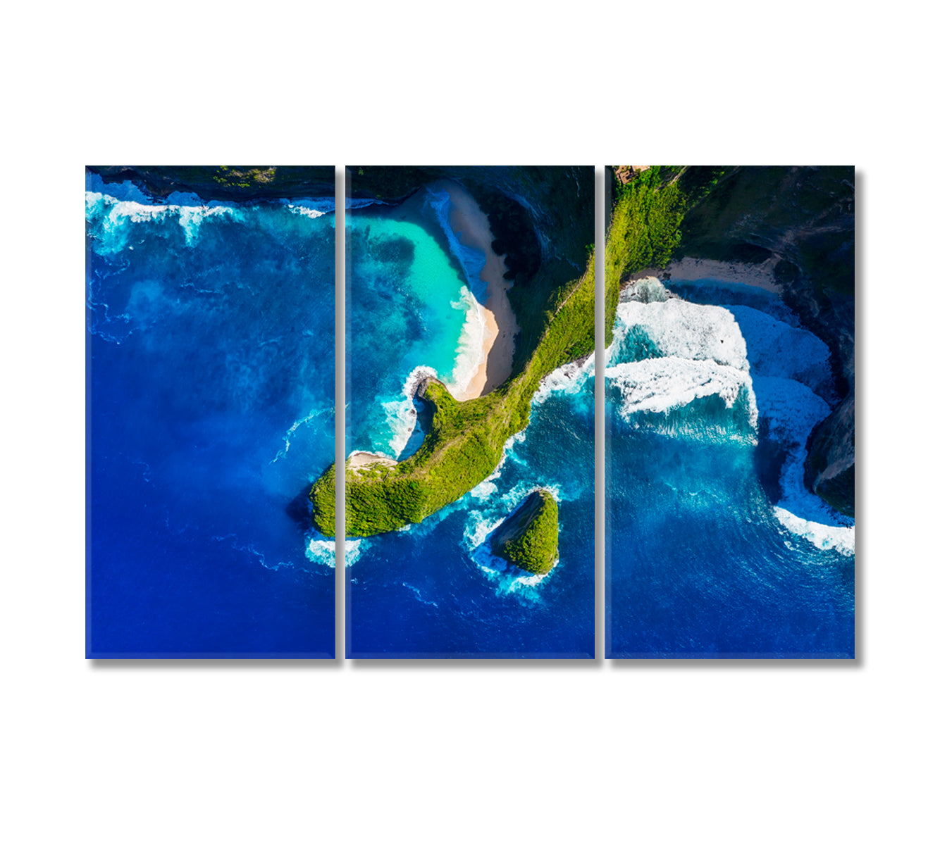 Kelingking Beach Bali Indonesia Canvas Print-Canvas Print-CetArt-3 Panels-36x24 inches-CetArt