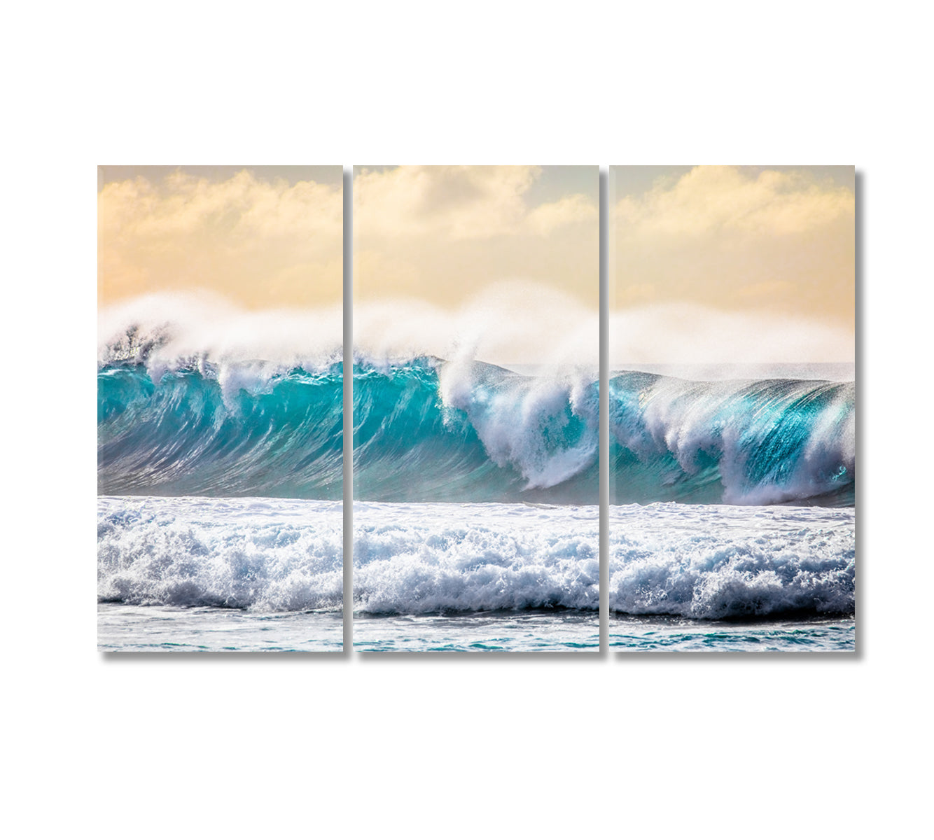 Raging Ocean Waves Hawaii Canvas Print-Canvas Print-CetArt-3 Panels-36x24 inches-CetArt