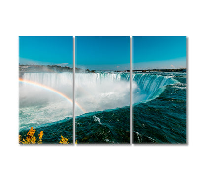Niagara Falls with Rainbow Canada Canvas Print-Canvas Print-CetArt-3 Panels-36x24 inches-CetArt