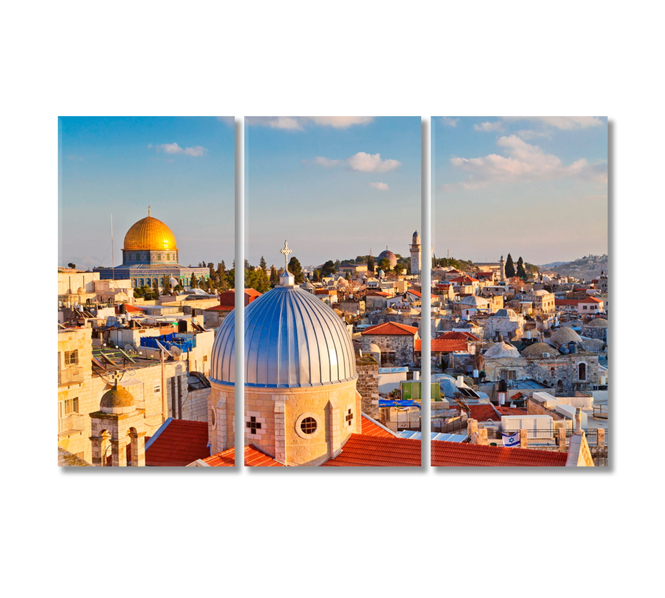 Jerusalem Old City Rooftops Canvas Print-Canvas Print-CetArt-3 Panels-36x24 inches-CetArt