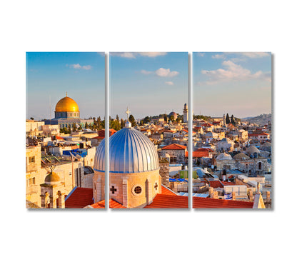 Jerusalem Old City Rooftops Canvas Print-Canvas Print-CetArt-3 Panels-36x24 inches-CetArt