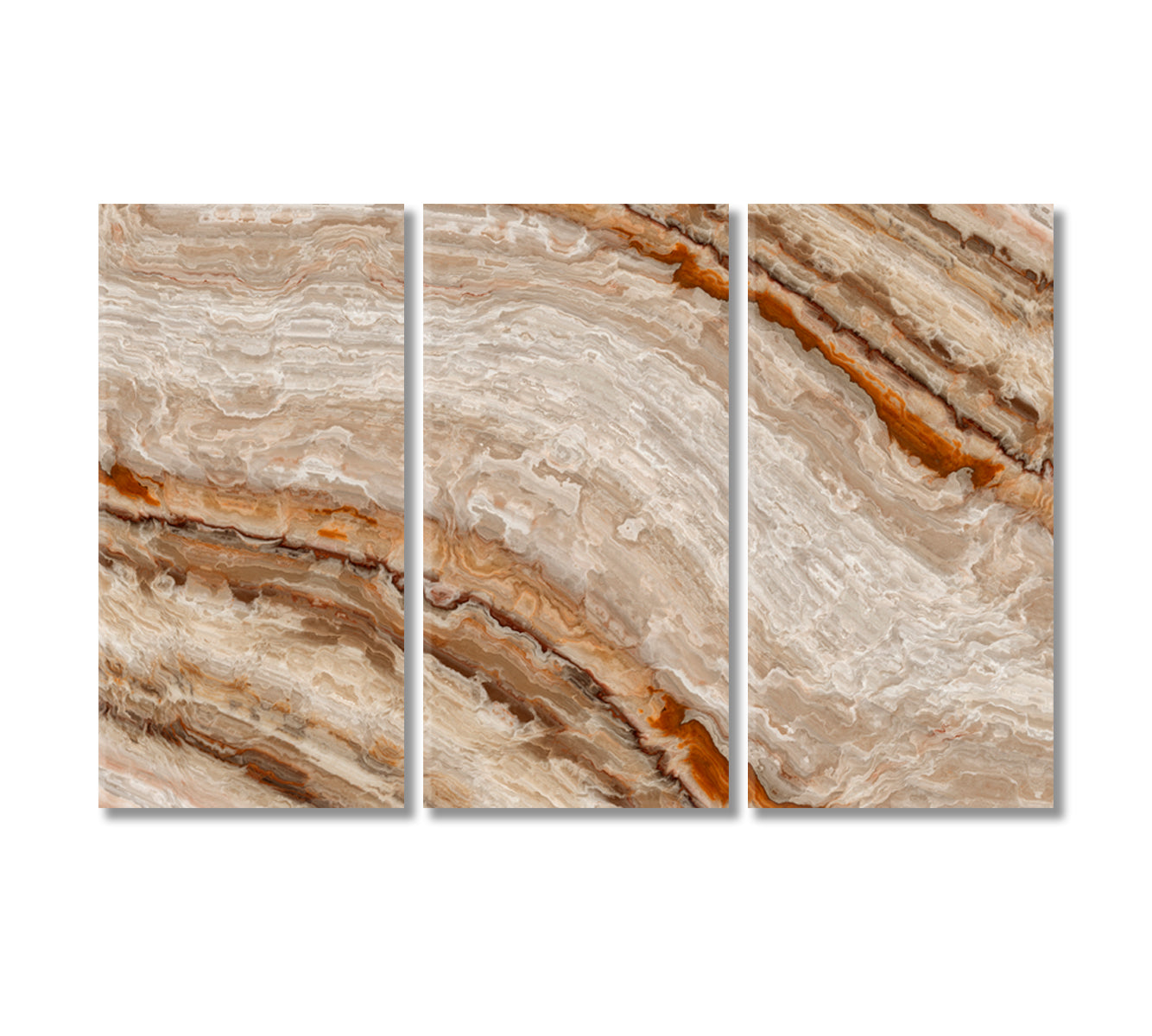 Brown Marble Abstract Pattern Canvas Print-Canvas Print-CetArt-3 Panels-36x24 inches-CetArt