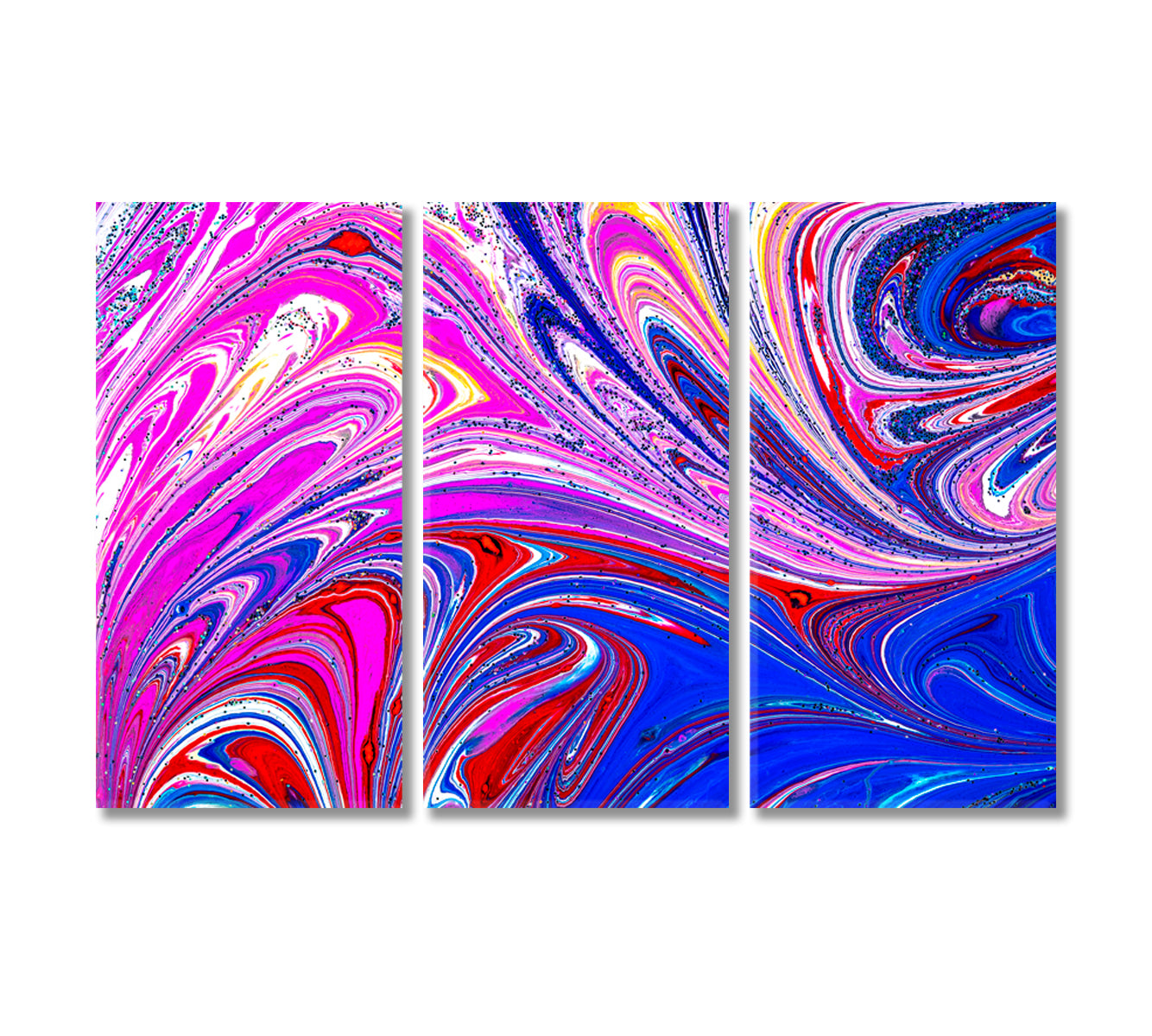 Abstract Multicolor Psychedelic Pattern Canvas Print-Canvas Print-CetArt-3 Panels-36x24 inches-CetArt