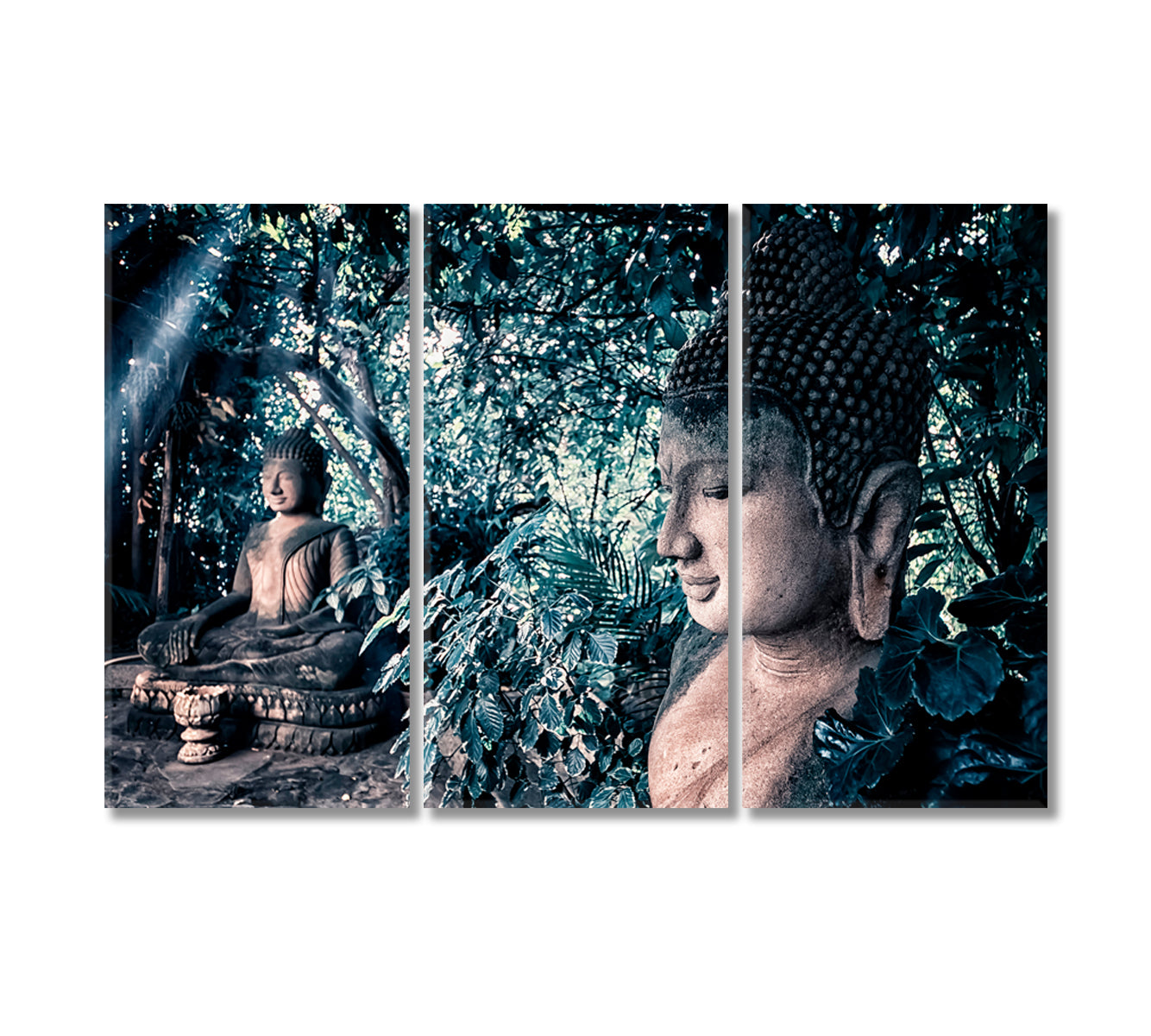 Buddha Statue in Phnom Penh Cambodia Canvas Print-Canvas Print-CetArt-3 Panels-36x24 inches-CetArt