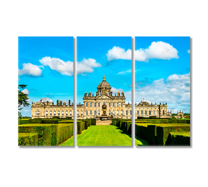 Castle Howard in North Yorkshire England UK Canvas Print-Canvas Print-CetArt-3 Panels-36x24 inches-CetArt