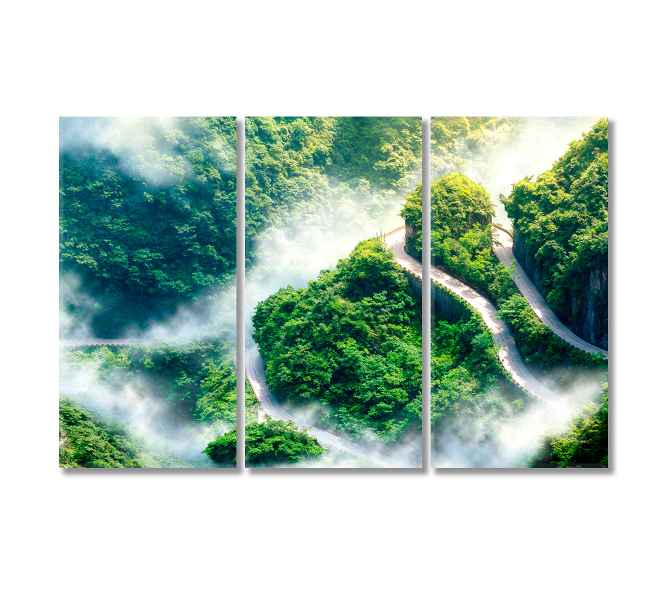 Tongtian Road to Tianmen Mountain Zhangjiajie National Forest Park Canvas Print-Canvas Print-CetArt-3 Panels-36x24 inches-CetArt