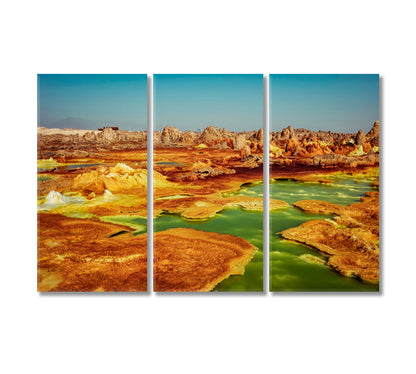 Dallol Danakil Depression Ethiopia Canvas Print-Canvas Print-CetArt-3 Panels-36x24 inches-CetArt