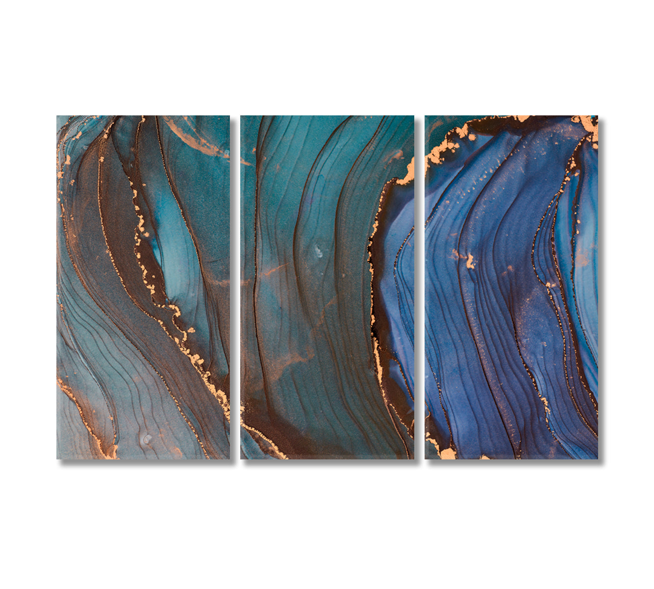 Natural Luxury Abstract Fluid Marble Canvas Print-Canvas Print-CetArt-3 Panels-36x24 inches-CetArt