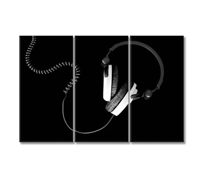 Headphones Canvas Print-Canvas Print-CetArt-3 Panels-36x24 inches-CetArt