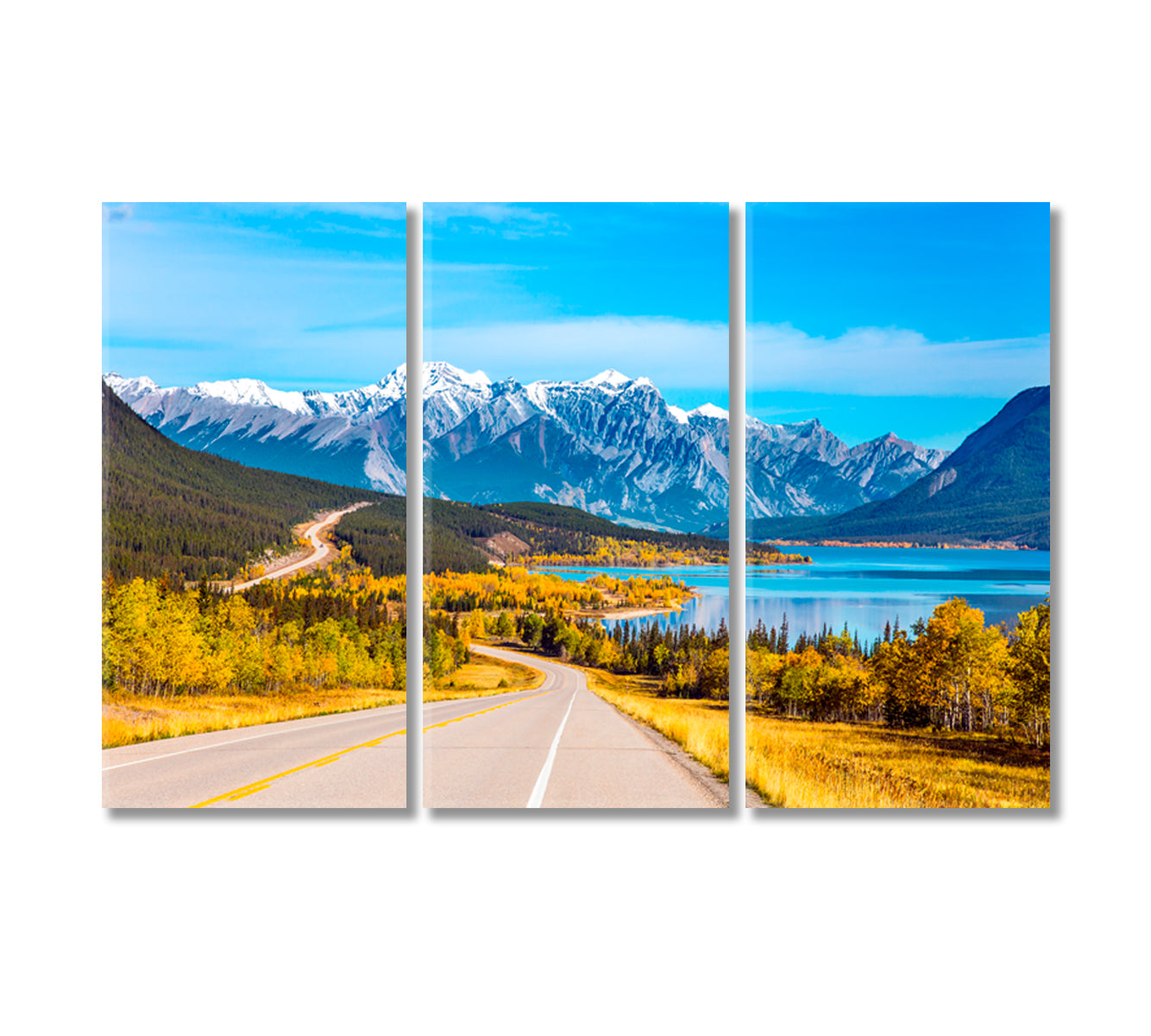 Abraham Lake Landscape Alberta Canada Canvas Print-Canvas Print-CetArt-3 Panels-36x24 inches-CetArt