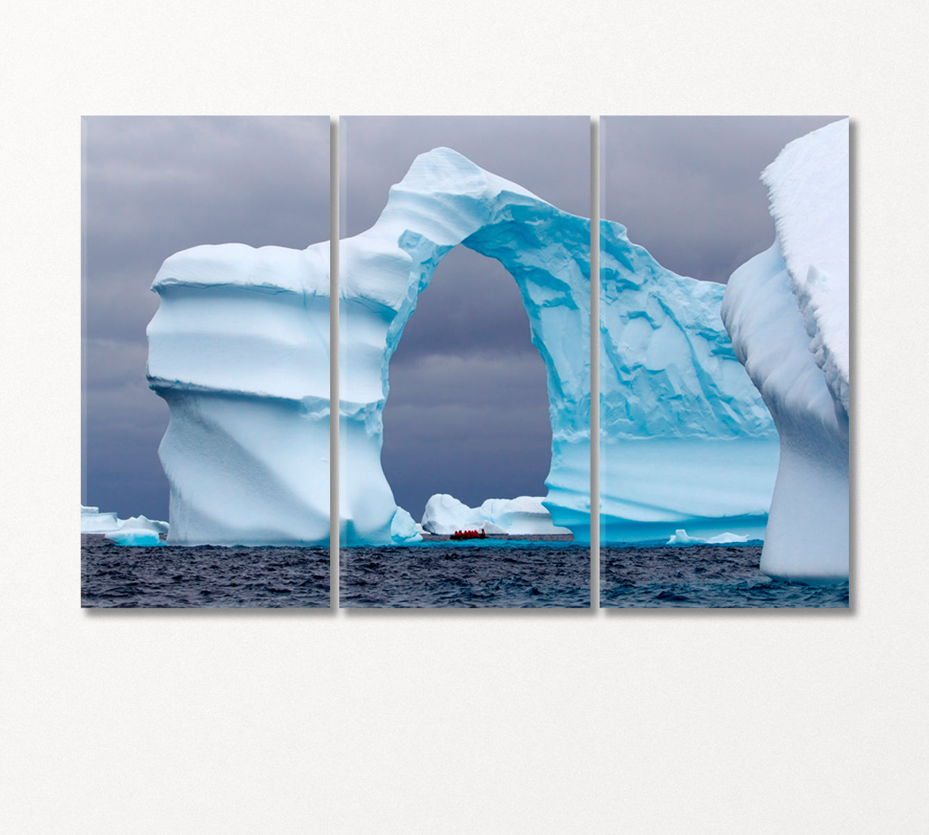 Huge Arch Shaped Iceberg Canvas Print-Canvas Print-CetArt-3 Panels-36x24 inches-CetArt
