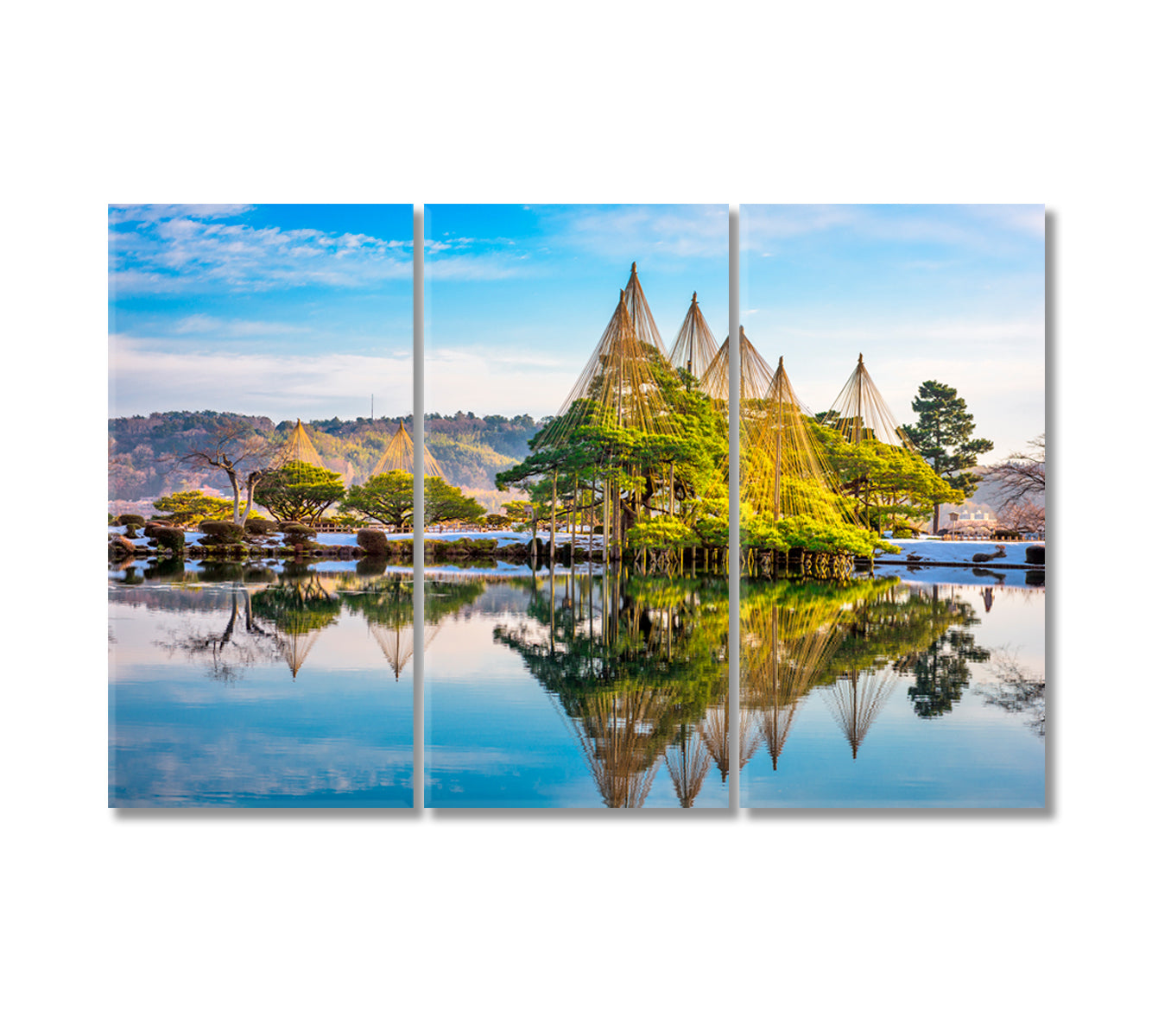 Kenrokuen Garden in Kanazawa Japan Canvas Print-Canvas Print-CetArt-3 Panels-36x24 inches-CetArt