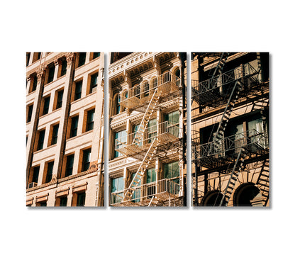 Architecture in Manhattan New York City Canvas Print-Canvas Print-CetArt-3 Panels-36x24 inches-CetArt