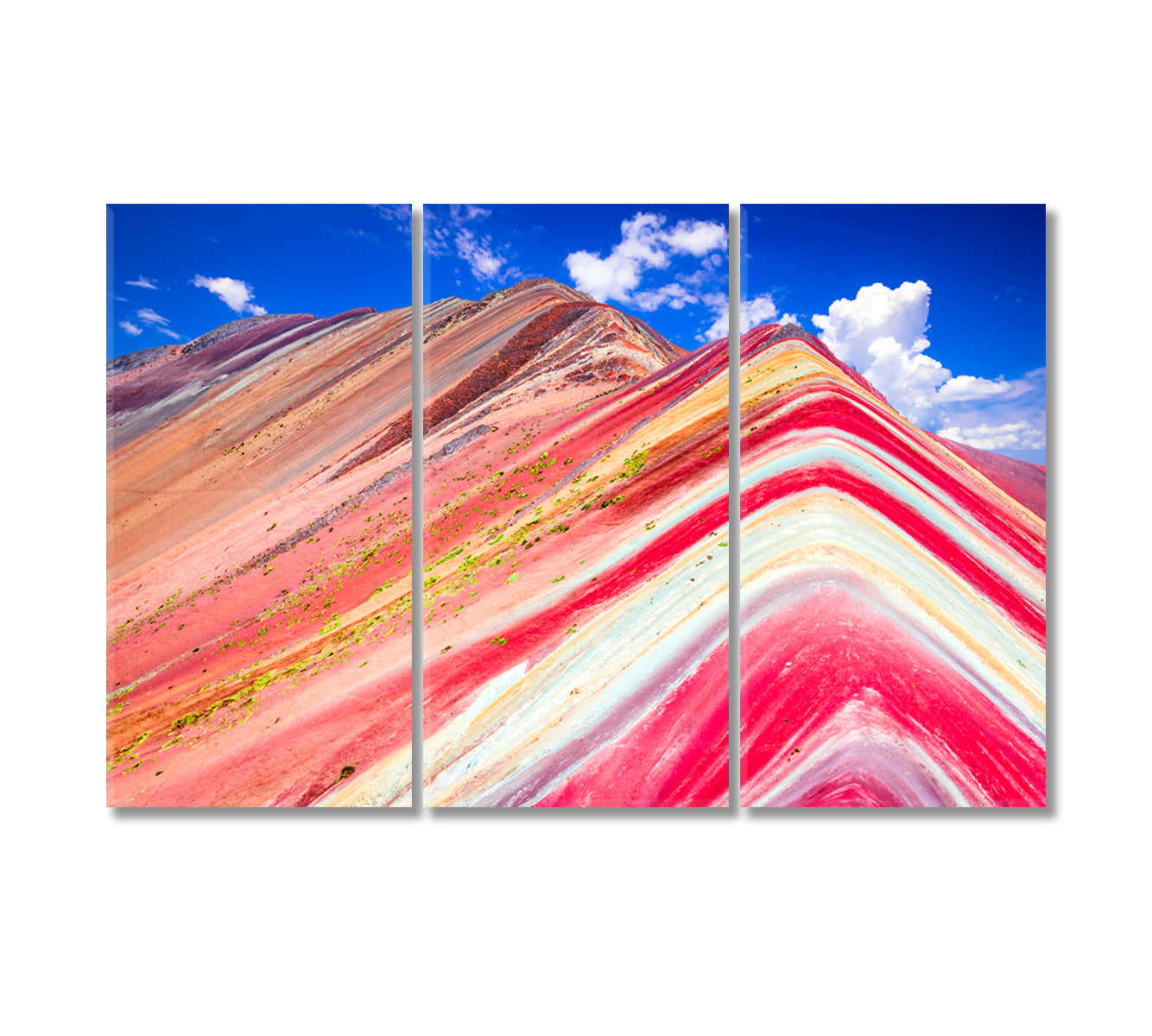 Vinicunca Rainbow Mountain Peru Canvas Print-Canvas Print-CetArt-3 Panels-36x24 inches-CetArt