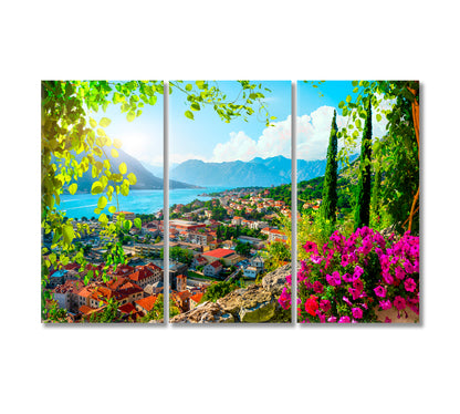 Boka Kotor Bay Montenegro Canvas Print-Canvas Print-CetArt-3 Panels-36x24 inches-CetArt