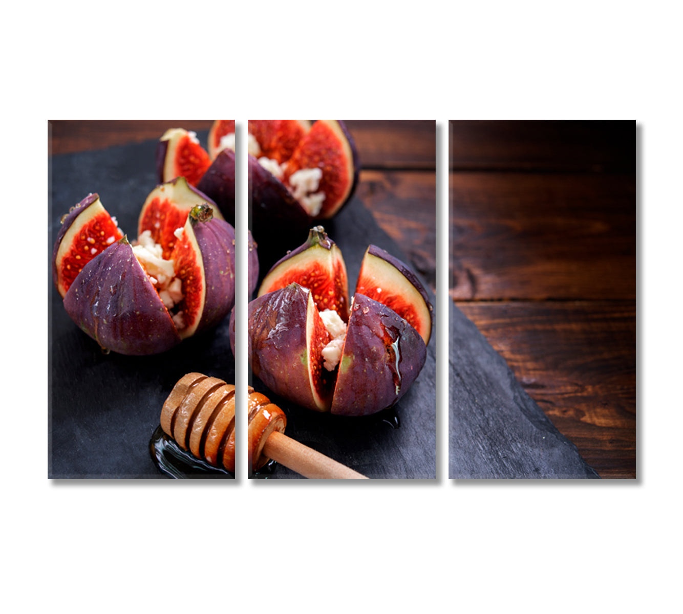 Figs with Cheese and Honey Canvas Print-Canvas Print-CetArt-3 Panels-36x24 inches-CetArt